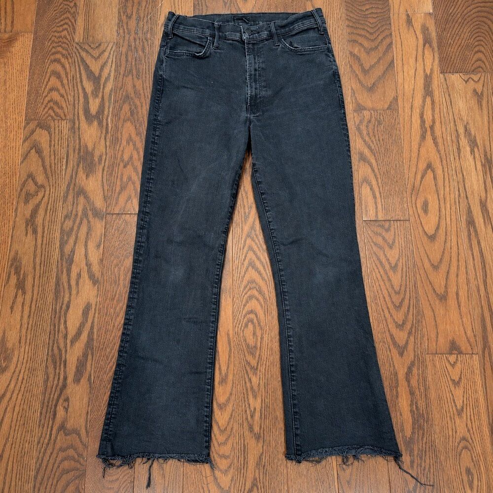 MOTHER} ‘The Hustler Ankle Fray’ washed-black jeans, 30 - Picture 2 of 5